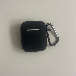 Silicone Headphone Case Cover with Keychain Accessories Compatible with AirPod.